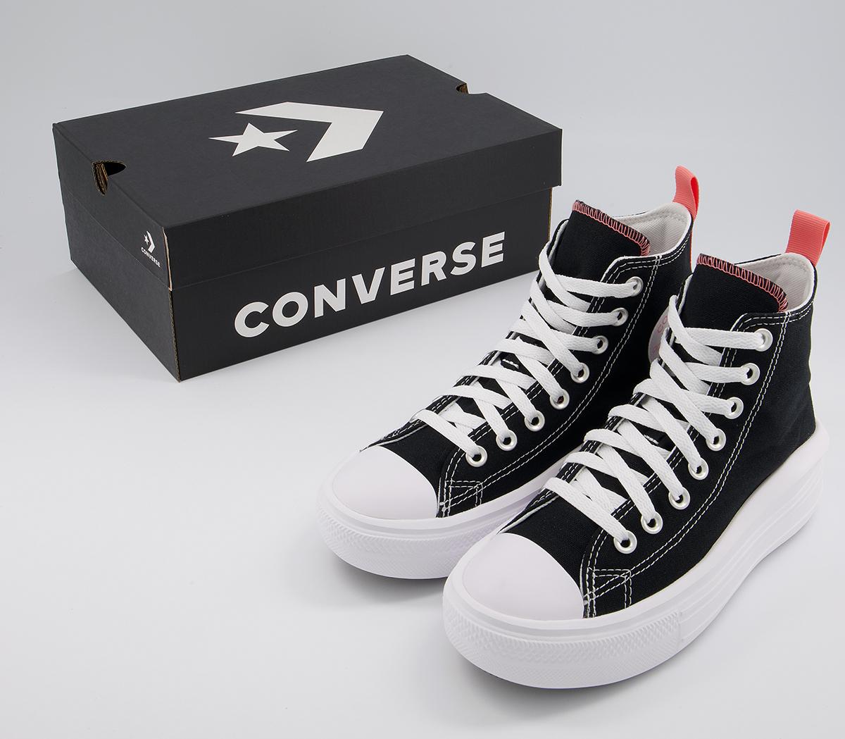 ConverseAll Star Move Gs TrainersBlack Pink Salt White