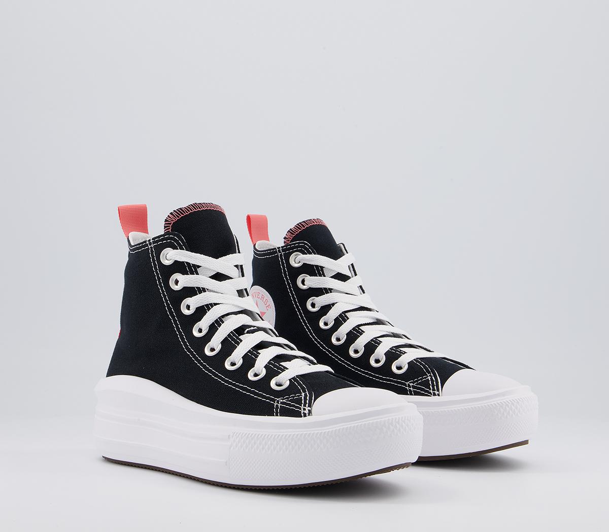ConverseAll Star Move Gs TrainersBlack Pink Salt White