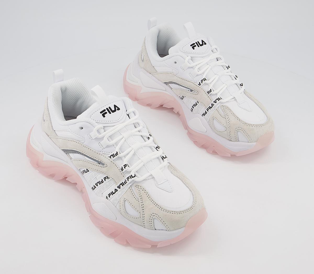 Fila Interation Trainers White Black Primrose Pink - Women's Trainers