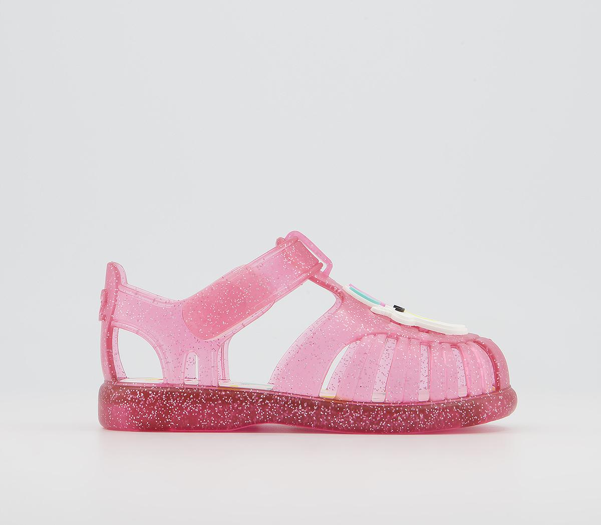 Igor Tobby Sandals Unicorn Clear Pink Glitter Unisex