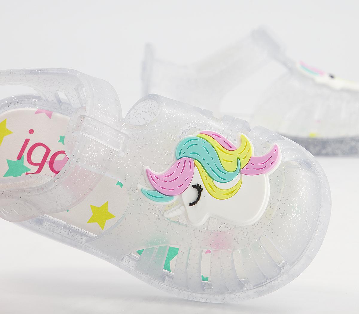 Igor Tobby Sandals Igor Tobby Sandals Unicorn Clear Glitter