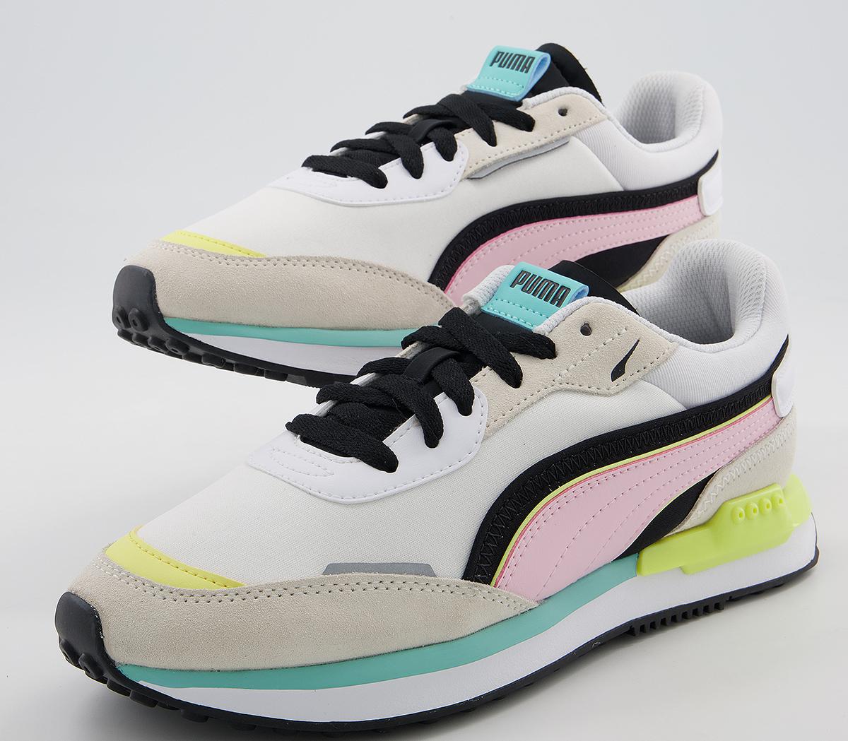 PUMA City Rider Trainers Grey Pink Lady - Women's Trainers