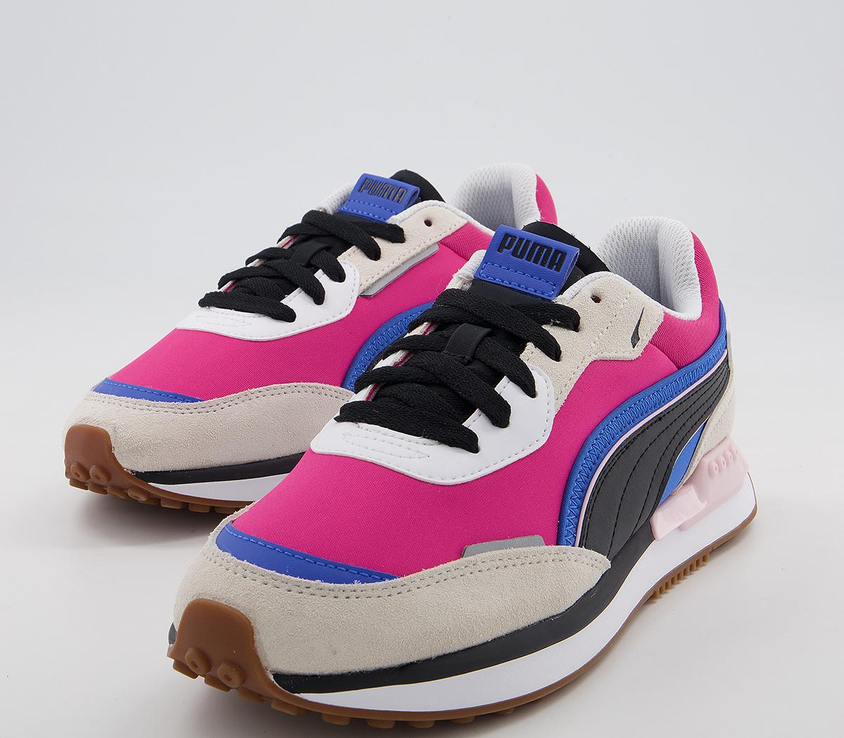 PUMA City Rider Trainers Grey Beetroot Purple - Women's Trainers