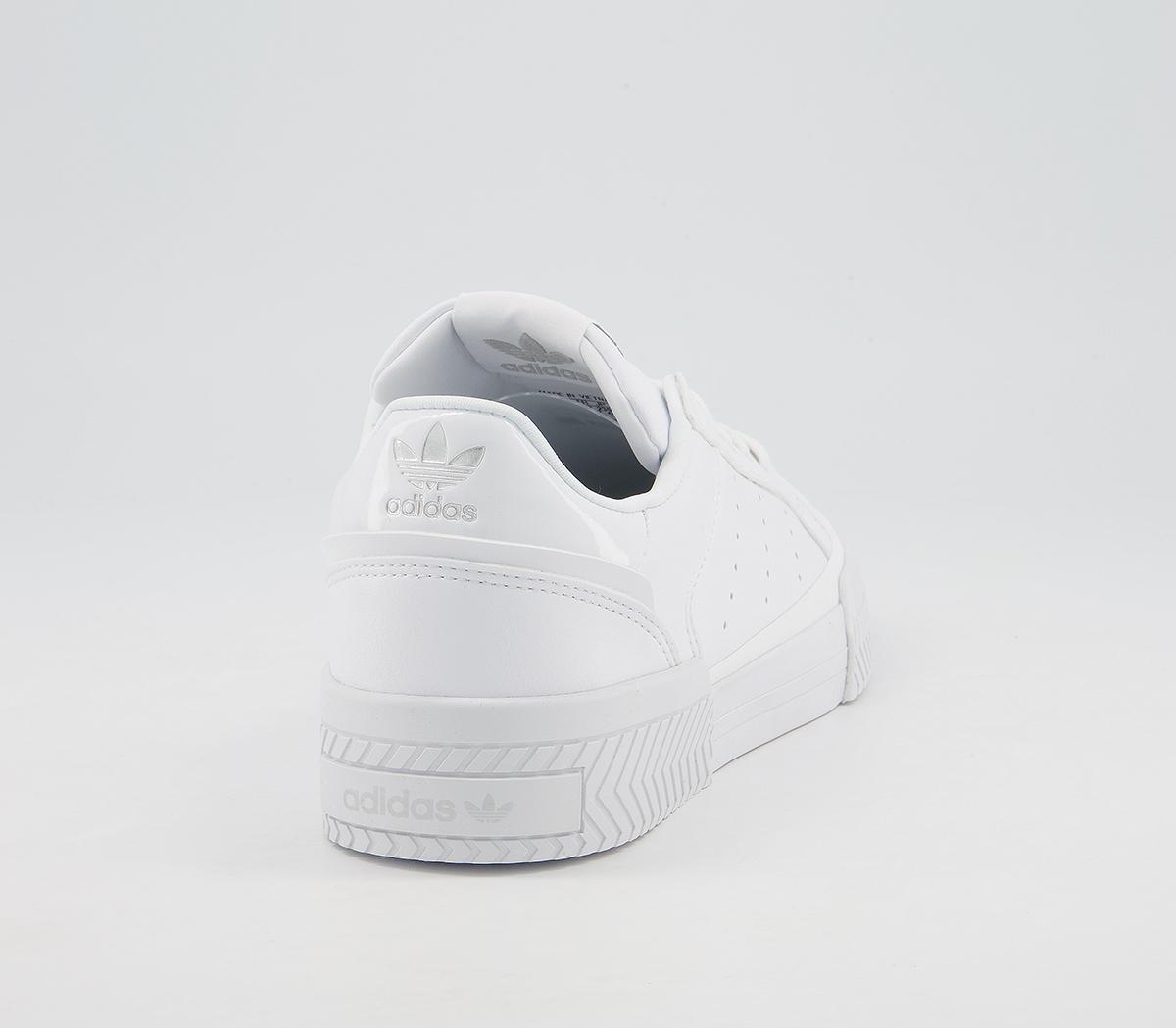 adidas Court Tourino Trainers adidas Court Tourino Trainers White White Silver Metallic