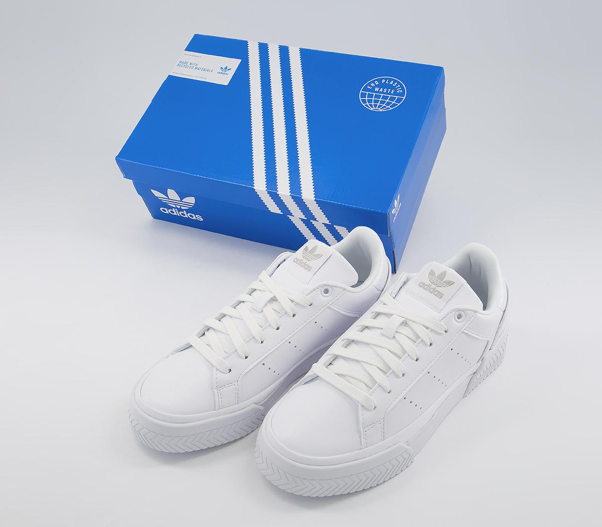 adidas Court Tourino Trainers adidas Court Tourino Trainers White White Silver Metallic