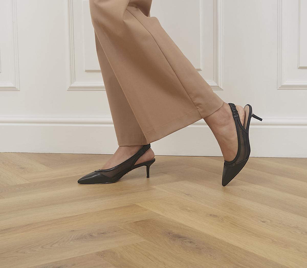 Jil Sander Women's Pointed Slingback Heels in Black | LN-CC®