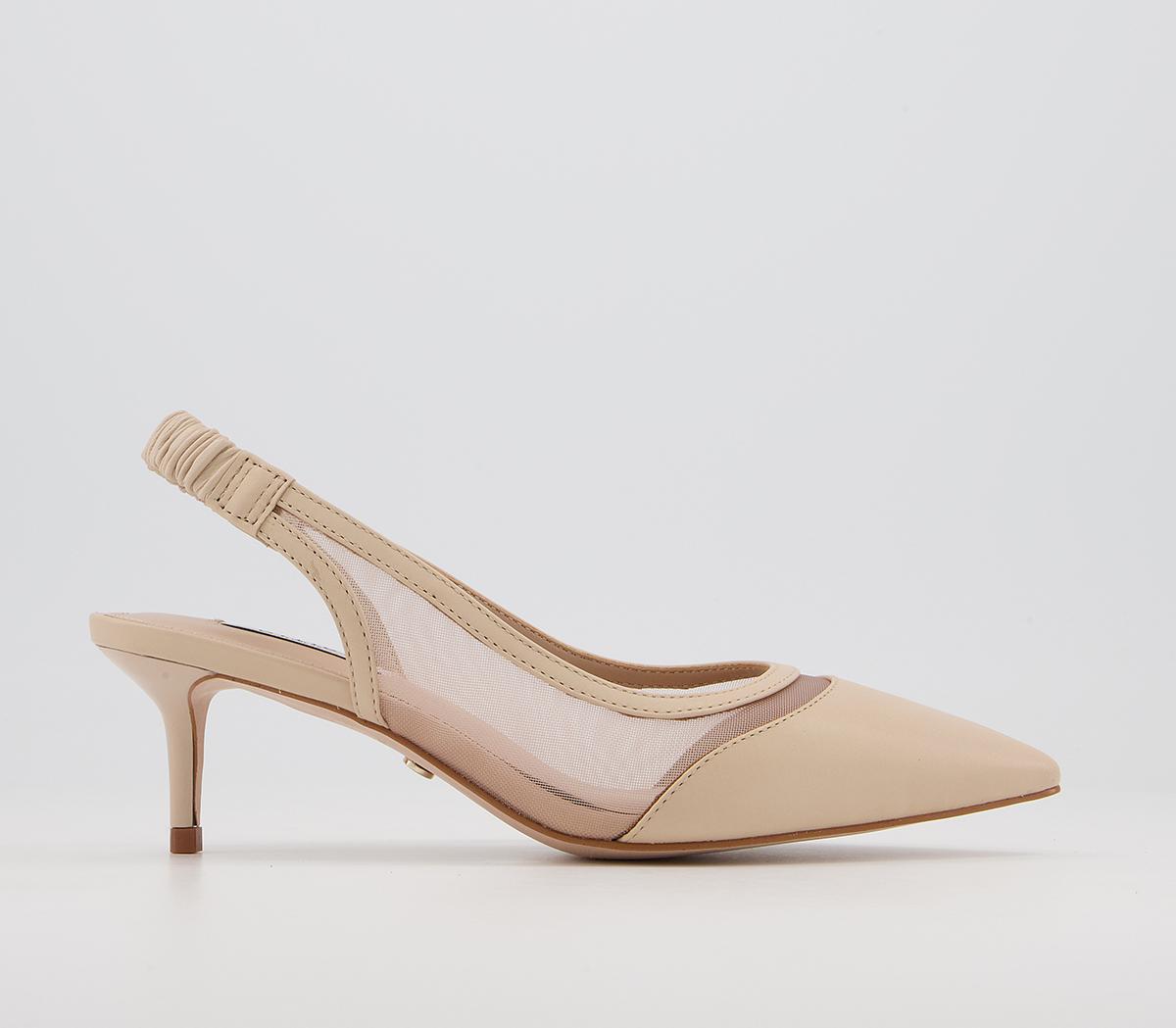 Office Master's Degree Mesh Point Slingback Heels Office Master's Degree Mesh Point Slingback Heels Nude Leather Mix