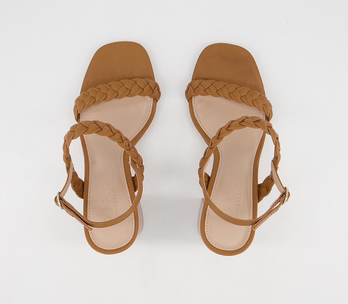 Office Handle It Braided Block Heels Office Handle It Braided Block Heels Tan Leather