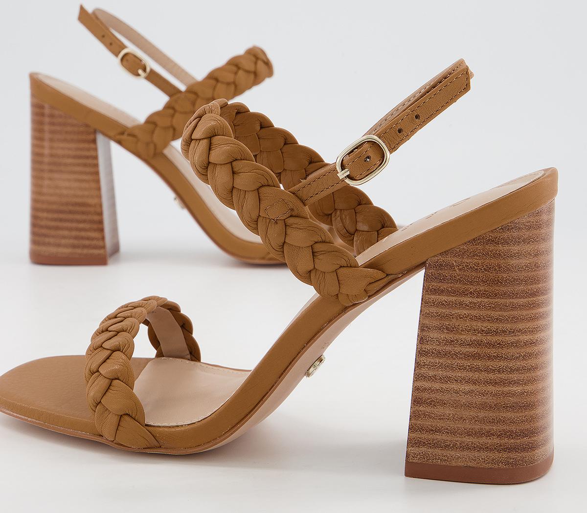 Office Handle It Braided Block Heels Office Handle It Braided Block Heels Tan Leather
