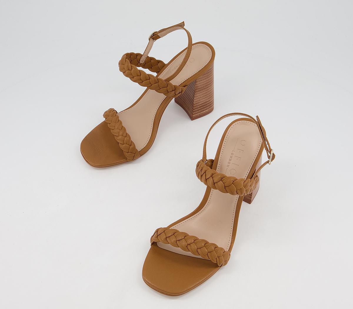 Office Handle It Braided Block Heels Office Handle It Braided Block Heels Tan Leather