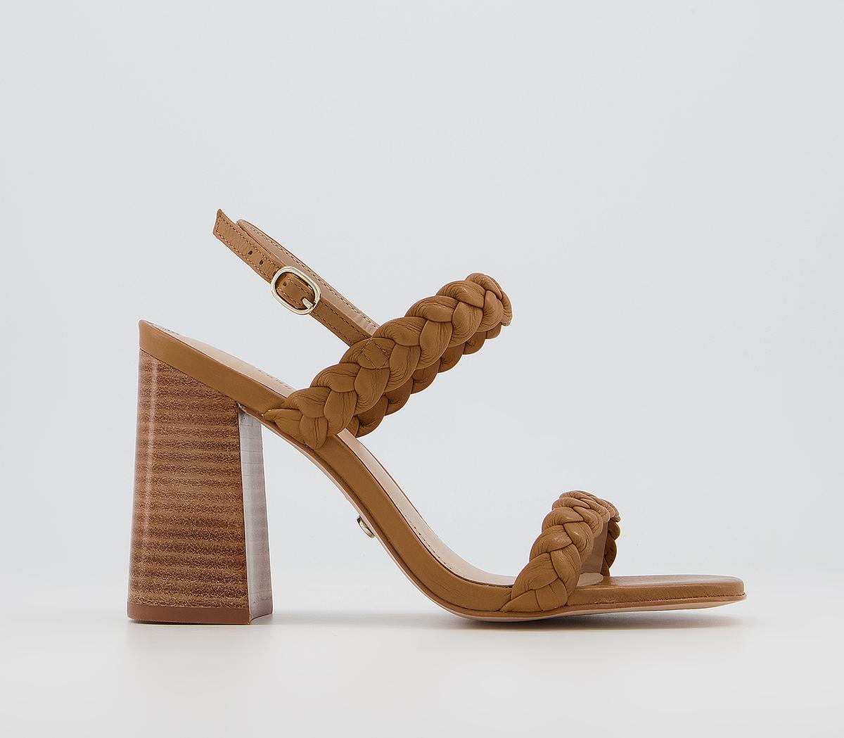 Office Handle It Braided Block Heels Office Handle It Braided Block Heels Tan Leather