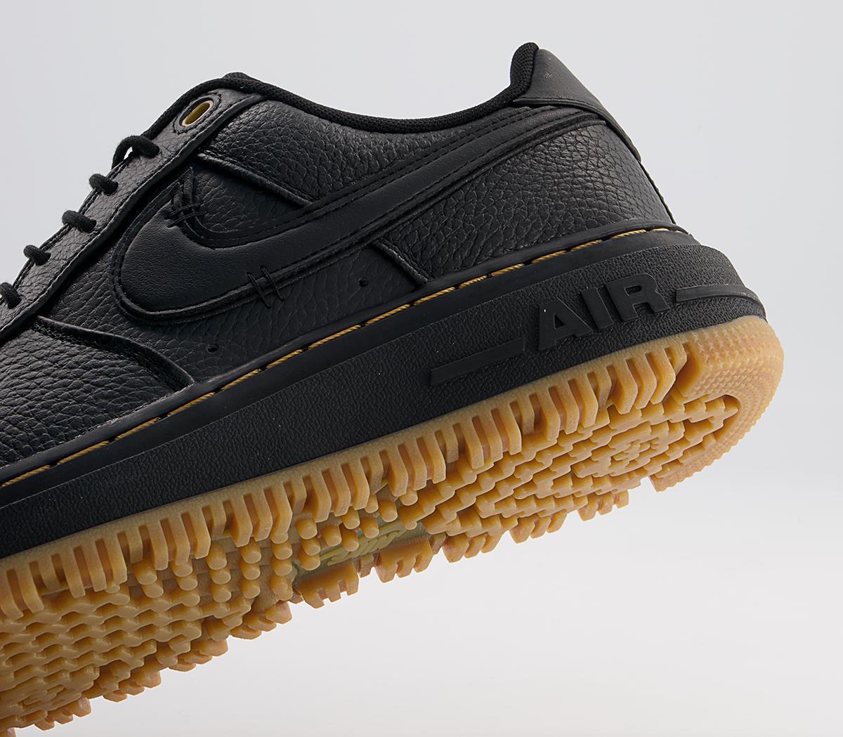 NikeAir Force 1 Luxe TrainersBlack Black Bucktan Gum Yellow
