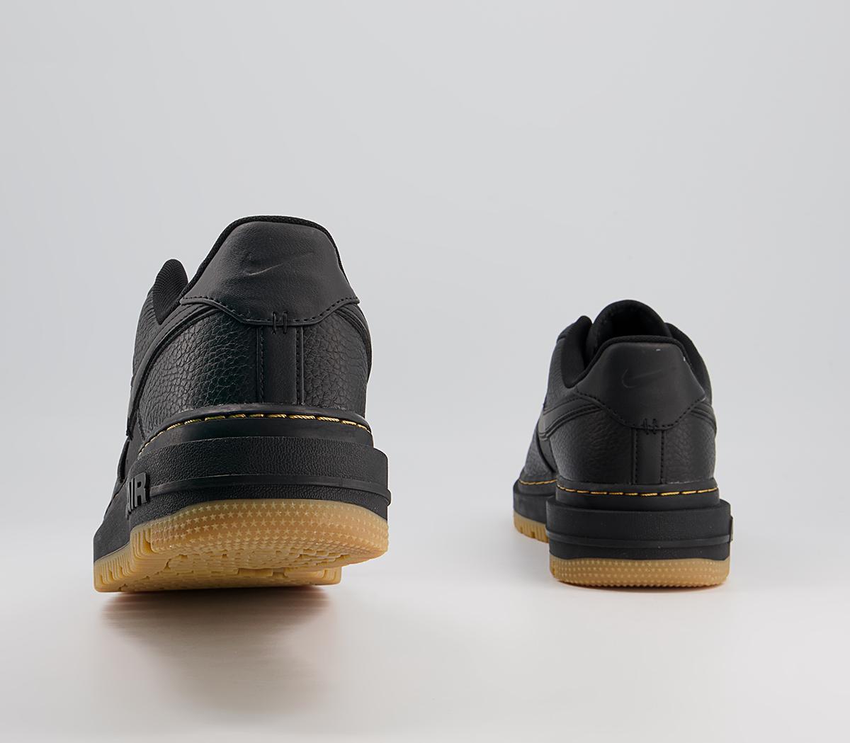 NikeAir Force 1 Luxe TrainersBlack Black Bucktan Gum Yellow