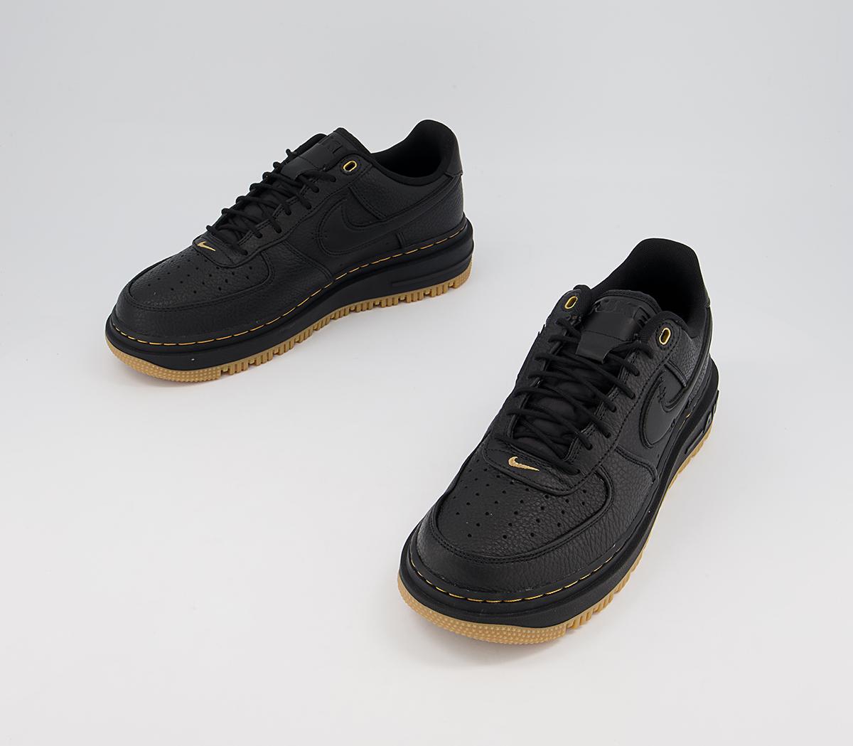 NikeAir Force 1 Luxe TrainersBlack Black Bucktan Gum Yellow