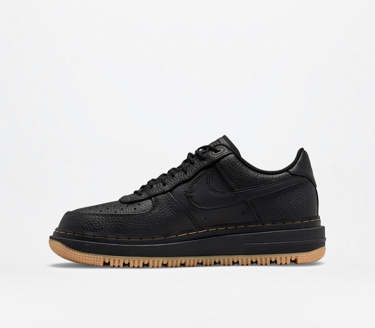 Nike Air Force 1 Luxe Trainers Black Black Bucktan Gum Yellow - Nike ...