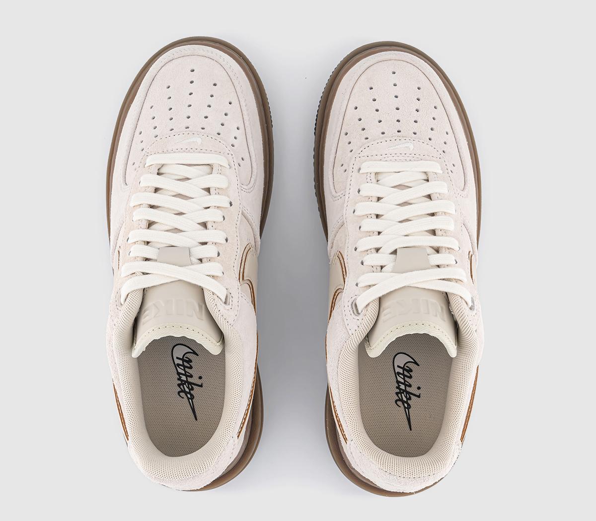 NikeAir Force 1 Luxe Trainers NikeAir Force 1 Luxe TrainersLight Orewood Brown Sail Gum Dark Brown