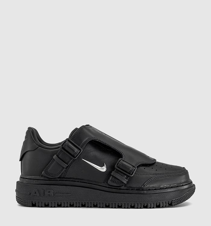 Nike Air Force 1 Luxe Trainers Black Metallic Silver