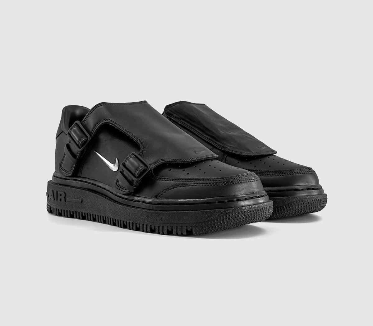 NikeAir Force 1 Luxe TrainersBlack Metallic Silver