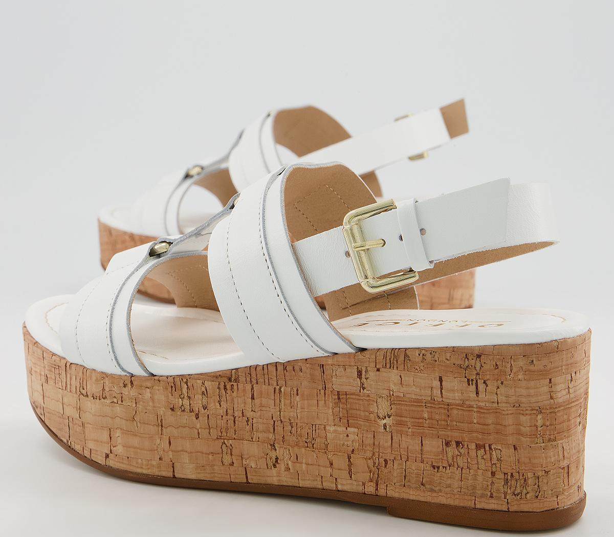 Office Metaphor Gold Hardware Cork Flatforms Office Metaphor Gold Hardware Cork Flatforms White