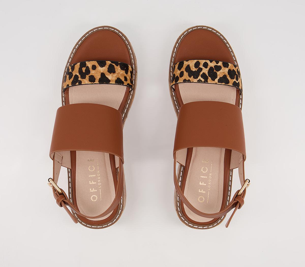 OFFICEMinority Two Part Eva Wedges OFFICEMinority Two Part Eva WedgesTan Leopard