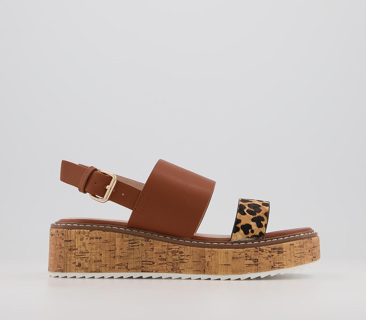 OFFICEMinority Two Part Eva Wedges OFFICEMinority Two Part Eva WedgesTan Leopard