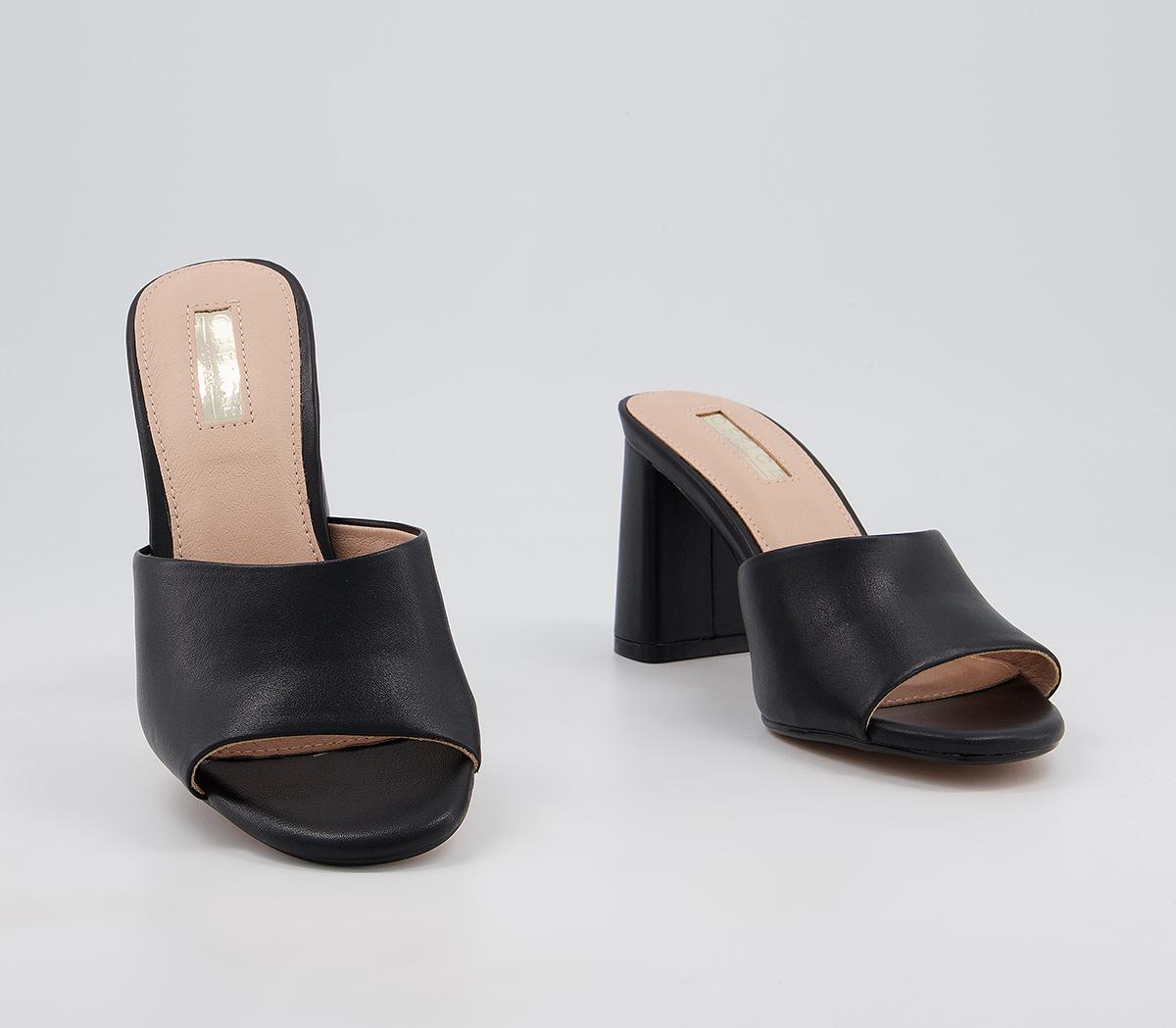OFFICEMalla Easy Slip On Mid Heel MulesBlack
