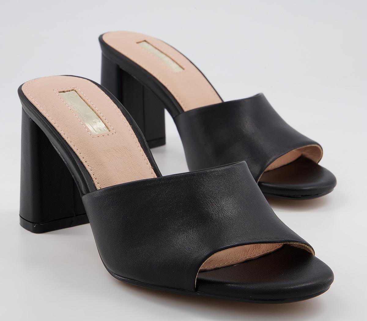 OFFICE Malla Easy Slip On Mid Heel Mules Black - Mules