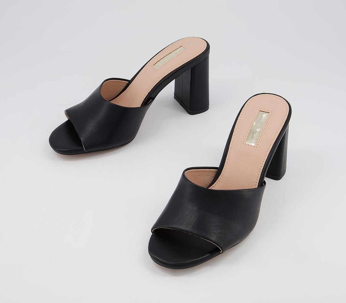 OFFICEMalla Easy Slip On Mid Heel MulesBlack