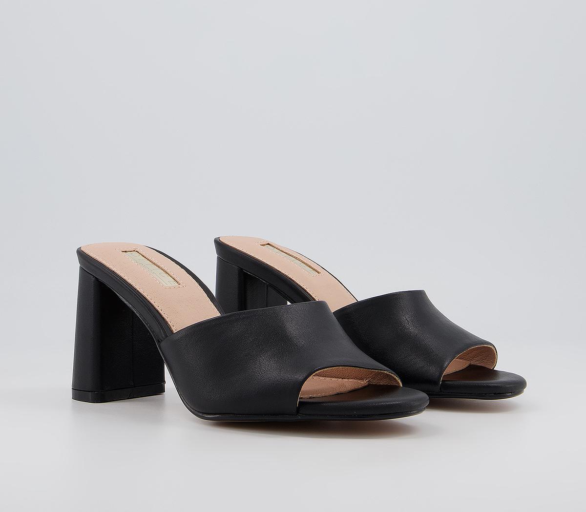 OFFICE Malla Easy Slip On Mid Heel Mules Black - Mules