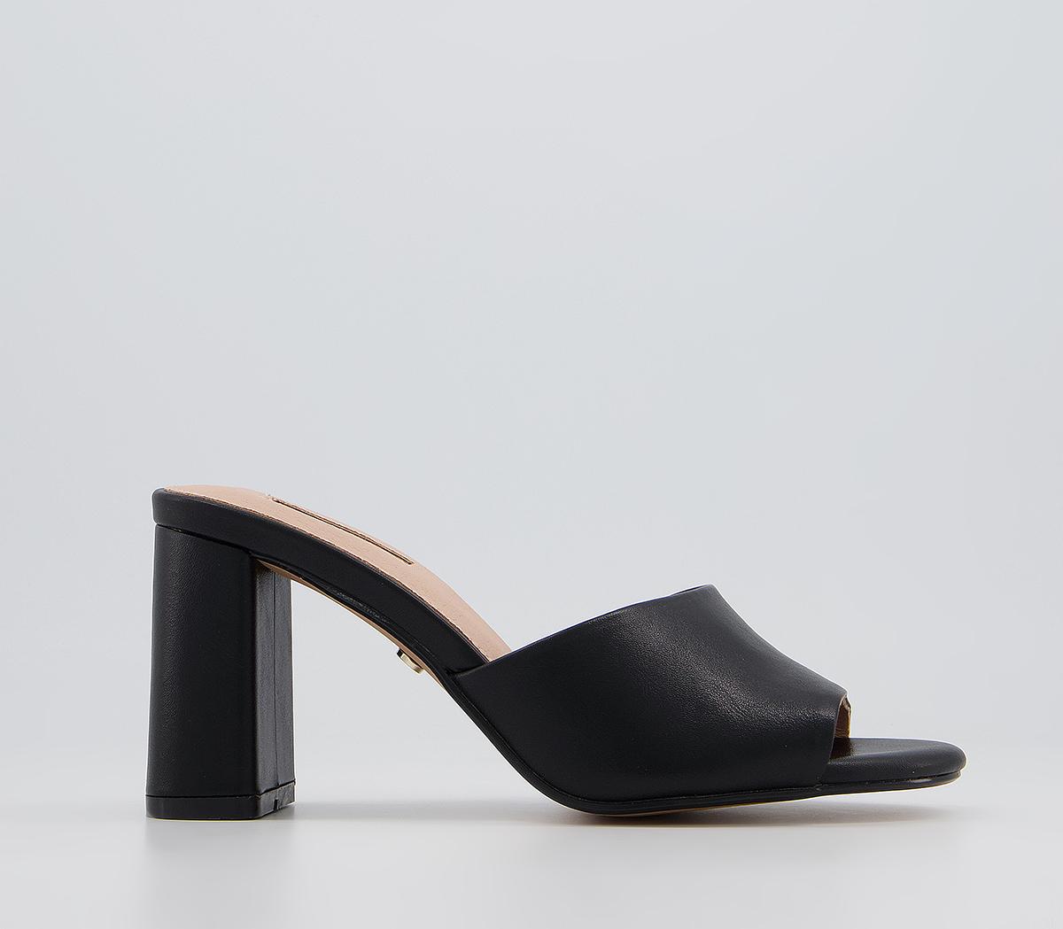 OFFICE Malla Easy Slip On Mid Heel Mules Black - Mules