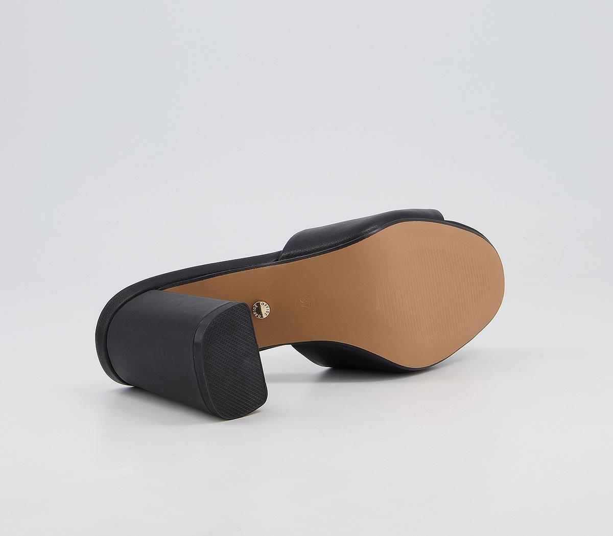 OFFICEMalla Easy Slip On Mid Heel MulesBlack