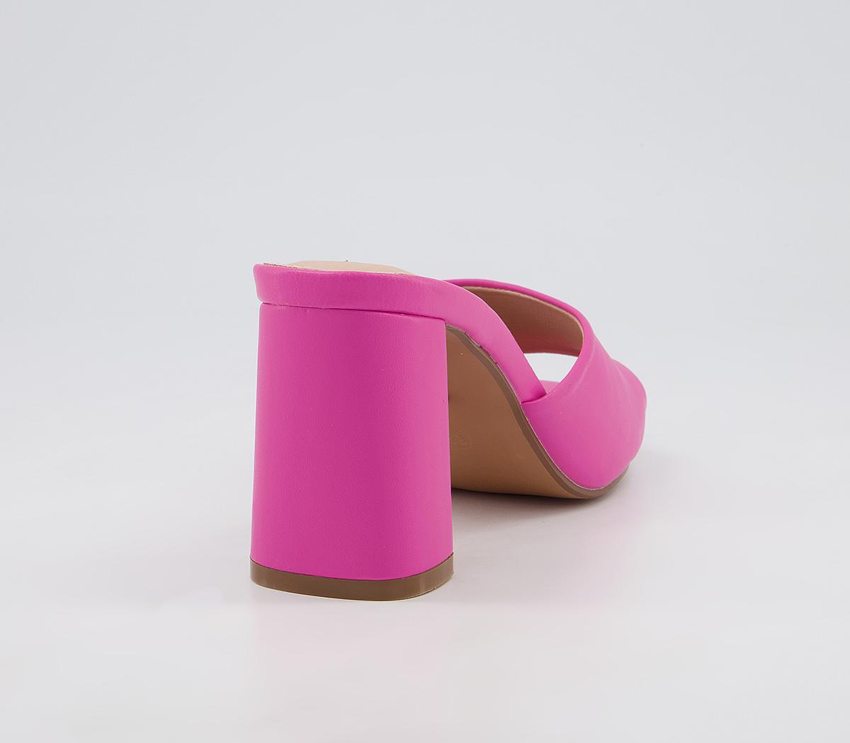 OFFICE Malla Easy Slip On Mid Heel Mules OFFICE Malla Easy Slip On Mid Heel Mules Pink