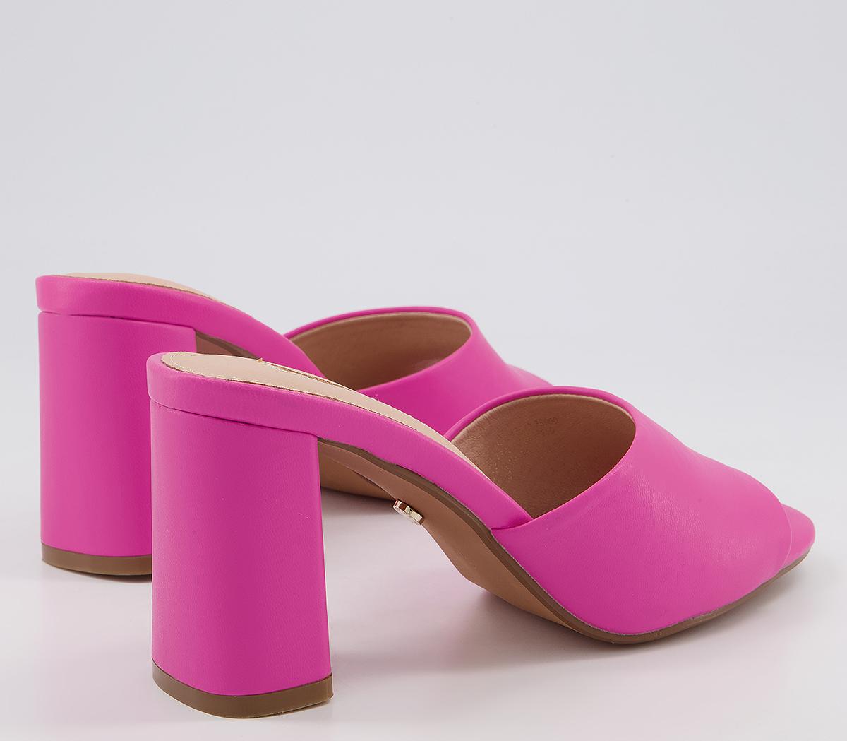 OFFICE Malla Easy Slip On Mid Heel Mules OFFICE Malla Easy Slip On Mid Heel Mules Pink