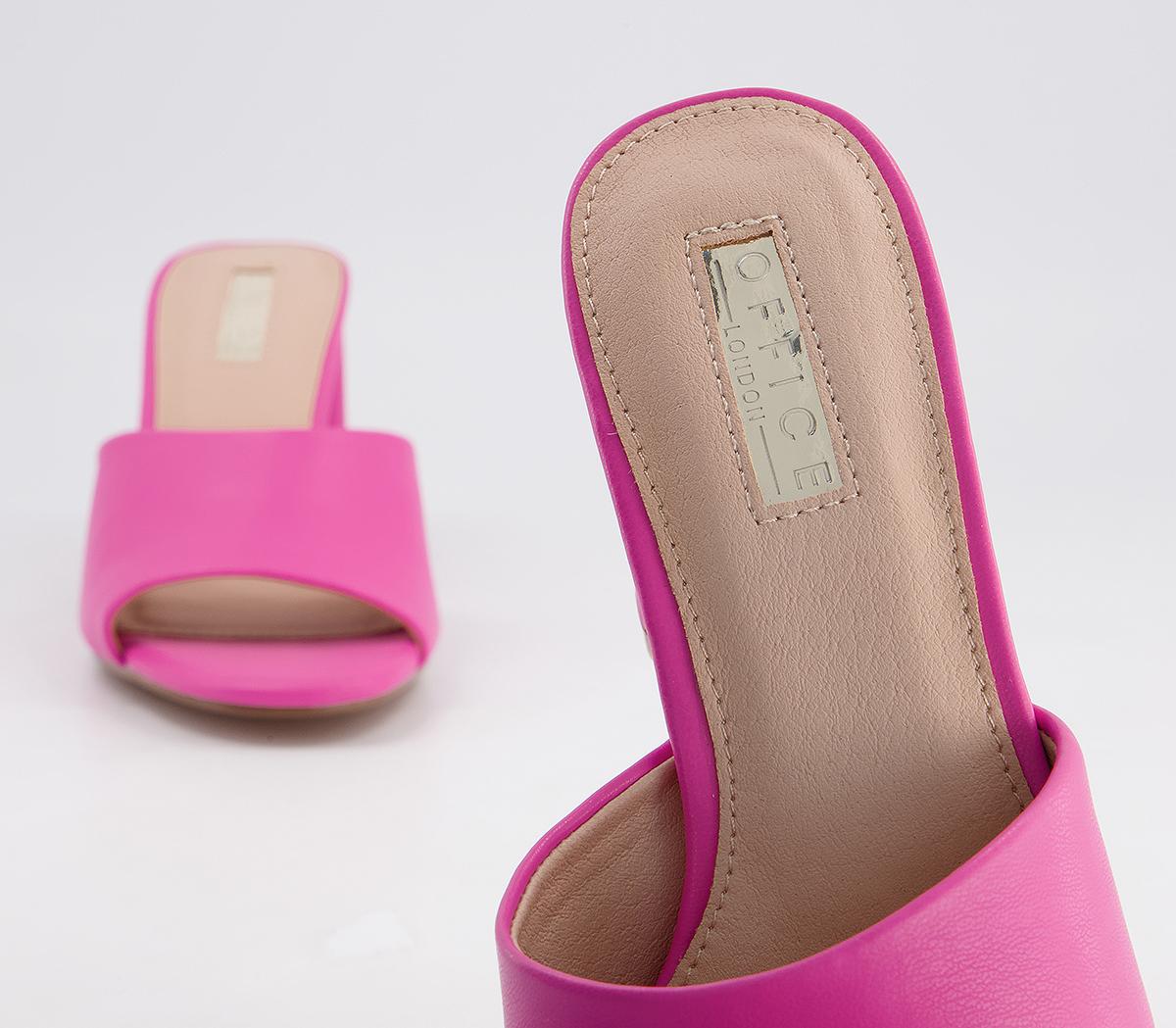 OFFICE Malla Easy Slip On Mid Heel Mules OFFICE Malla Easy Slip On Mid Heel Mules Pink