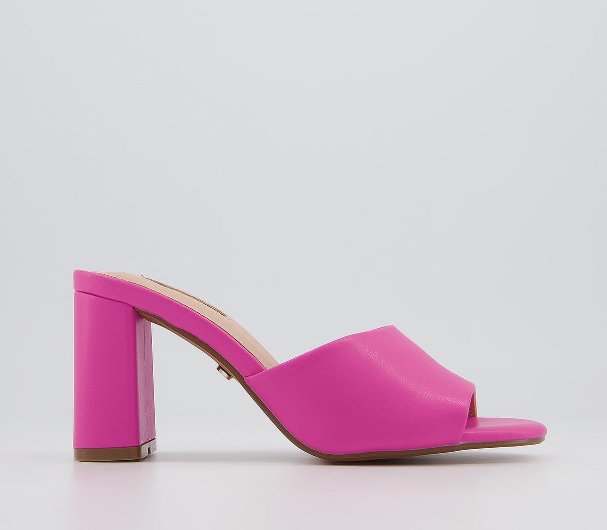 OFFICE Malla Easy Slip On Mid Heel Mules OFFICE Malla Easy Slip On Mid Heel Mules Pink
