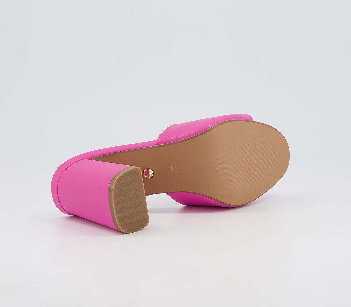 OFFICE Malla Easy Slip On Mid Heel Mules OFFICE Malla Easy Slip On Mid Heel Mules Pink