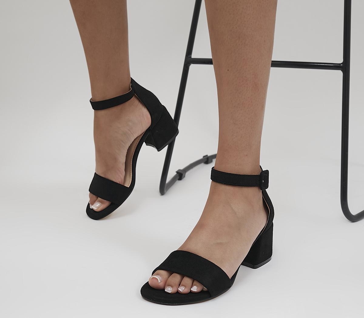 Trendy Black Sandals - High Heel Sandals - Strappy Block Heels - Lulus