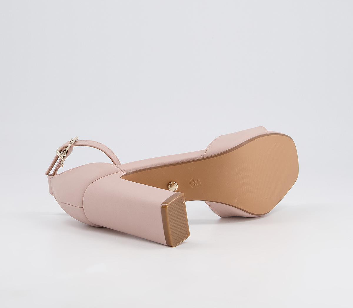 Office Hesitation Easy Two Part Block Heeled Sandals Office Hesitation Easy Two Part Block Heeled Sandals Nude