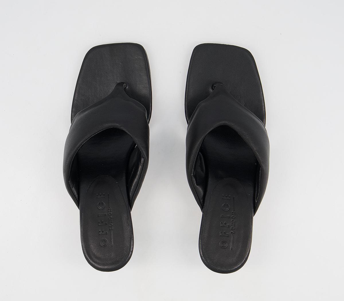Office Much Wanted Padded Toe Thong Heels Office Much Wanted Padded Toe Thong Heels Black