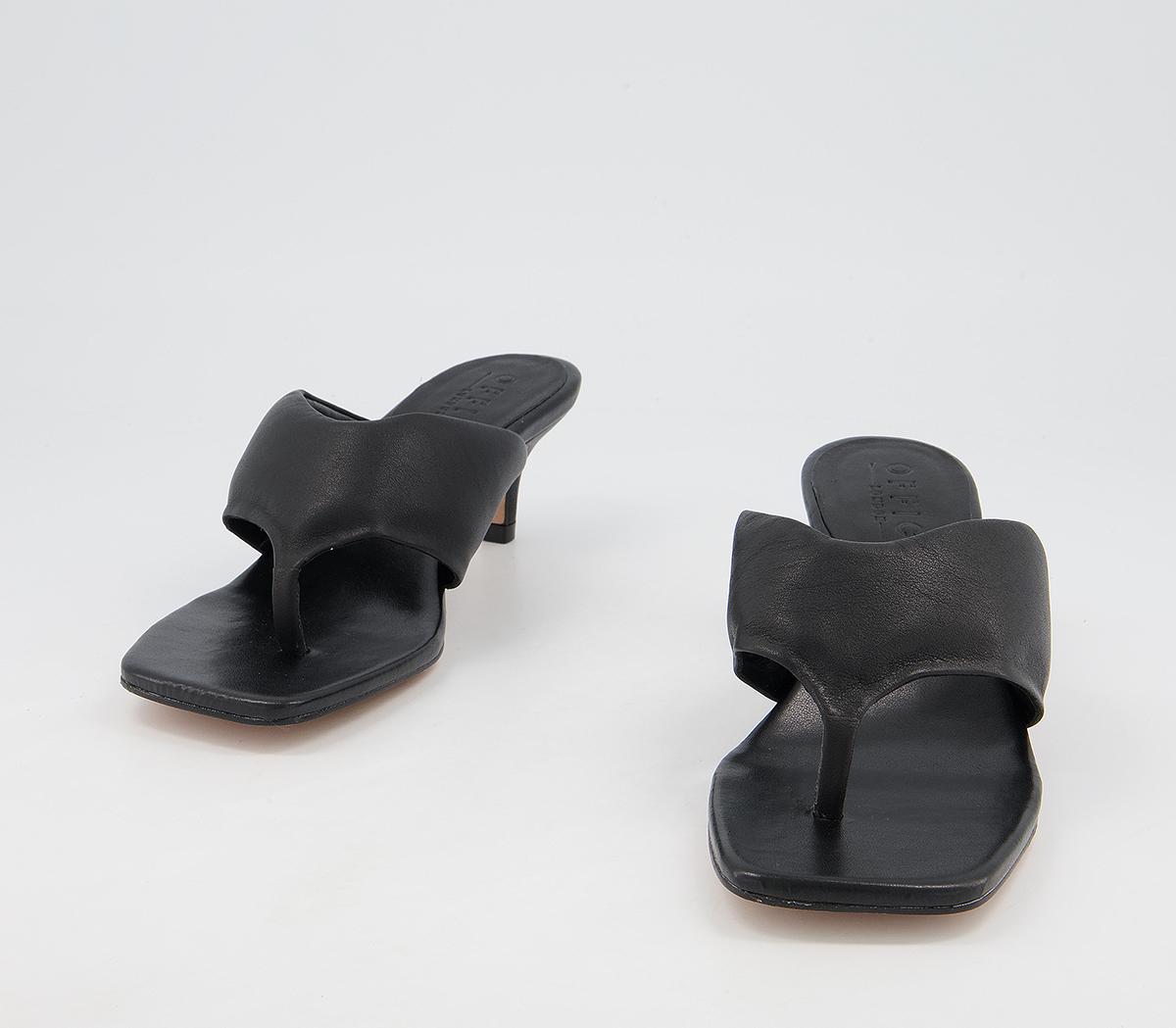 Office Much Wanted Padded Toe Thong Heels Office Much Wanted Padded Toe Thong Heels Black