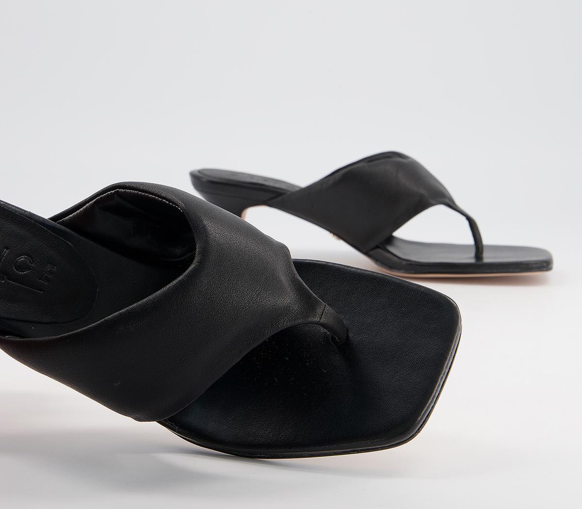 Office Much Wanted Padded Toe Thong Heels Office Much Wanted Padded Toe Thong Heels Black