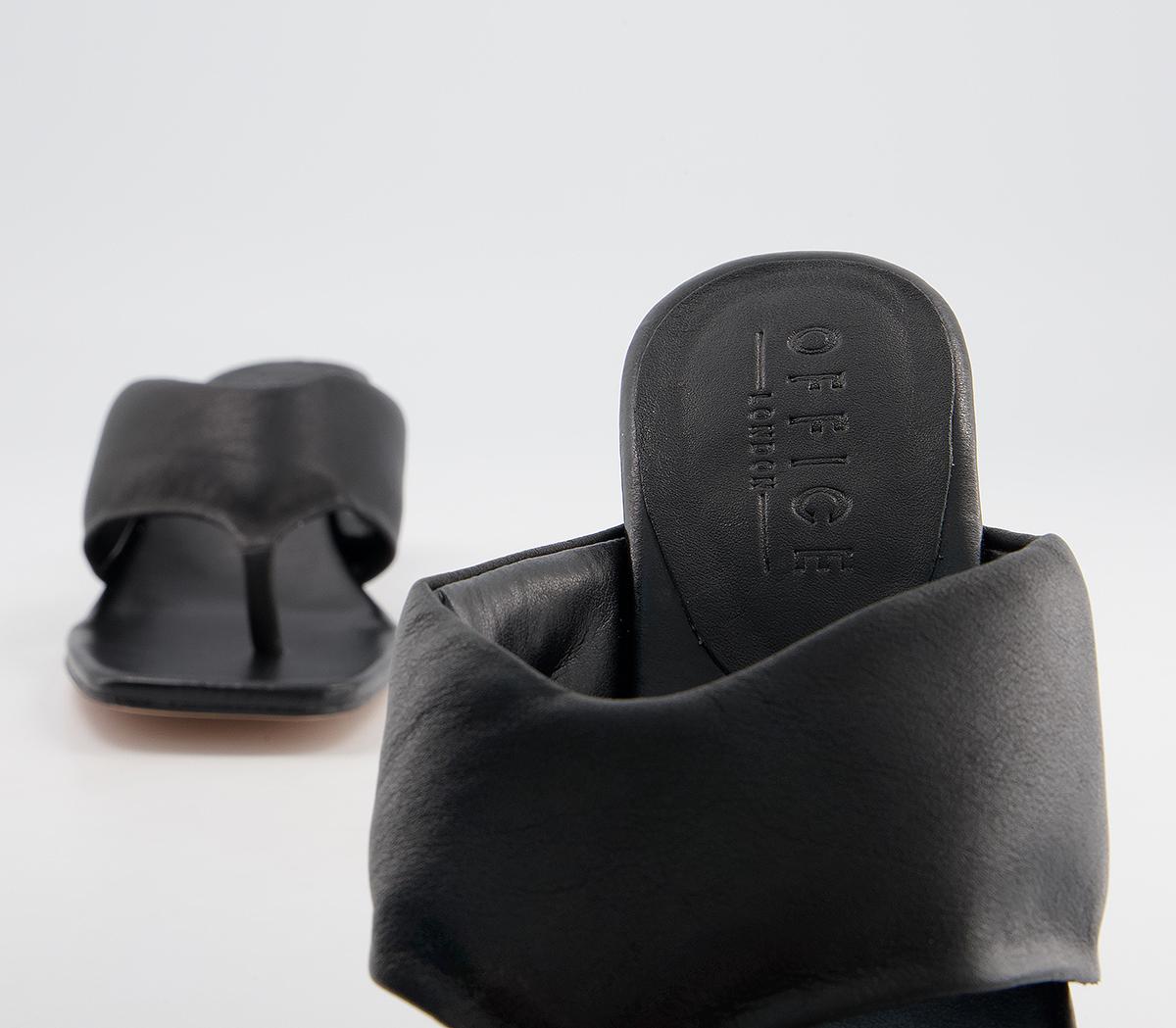 Office Much Wanted Padded Toe Thong Heels Office Much Wanted Padded Toe Thong Heels Black