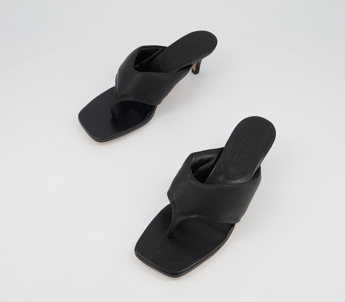 Office Much Wanted Padded Toe Thong Heels Office Much Wanted Padded Toe Thong Heels Black