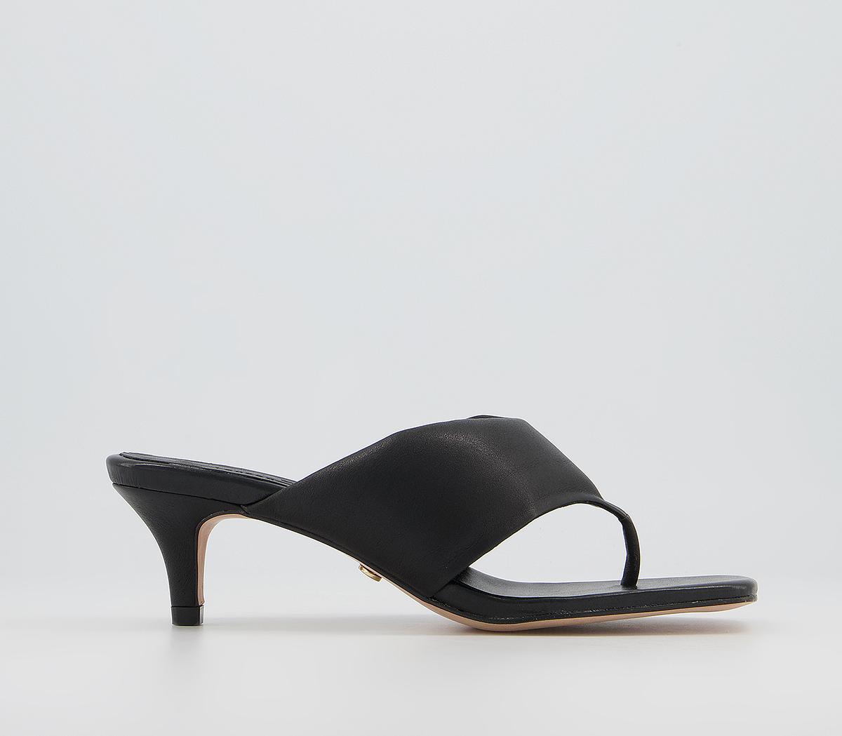 Office Much Wanted Padded Toe Thong Heels Office Much Wanted Padded Toe Thong Heels Black