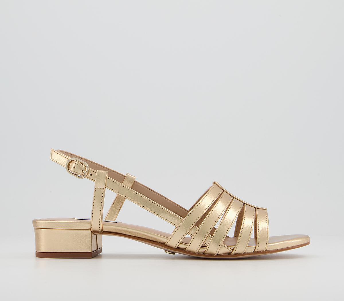 Office gold heeled on sale sandals