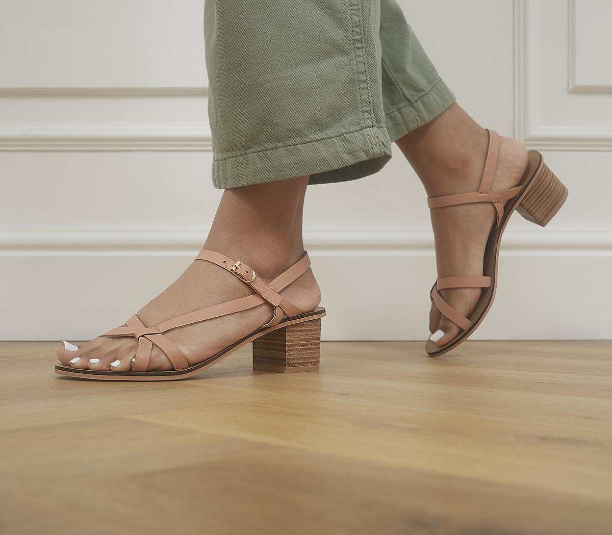 Blush leather hot sale sandals