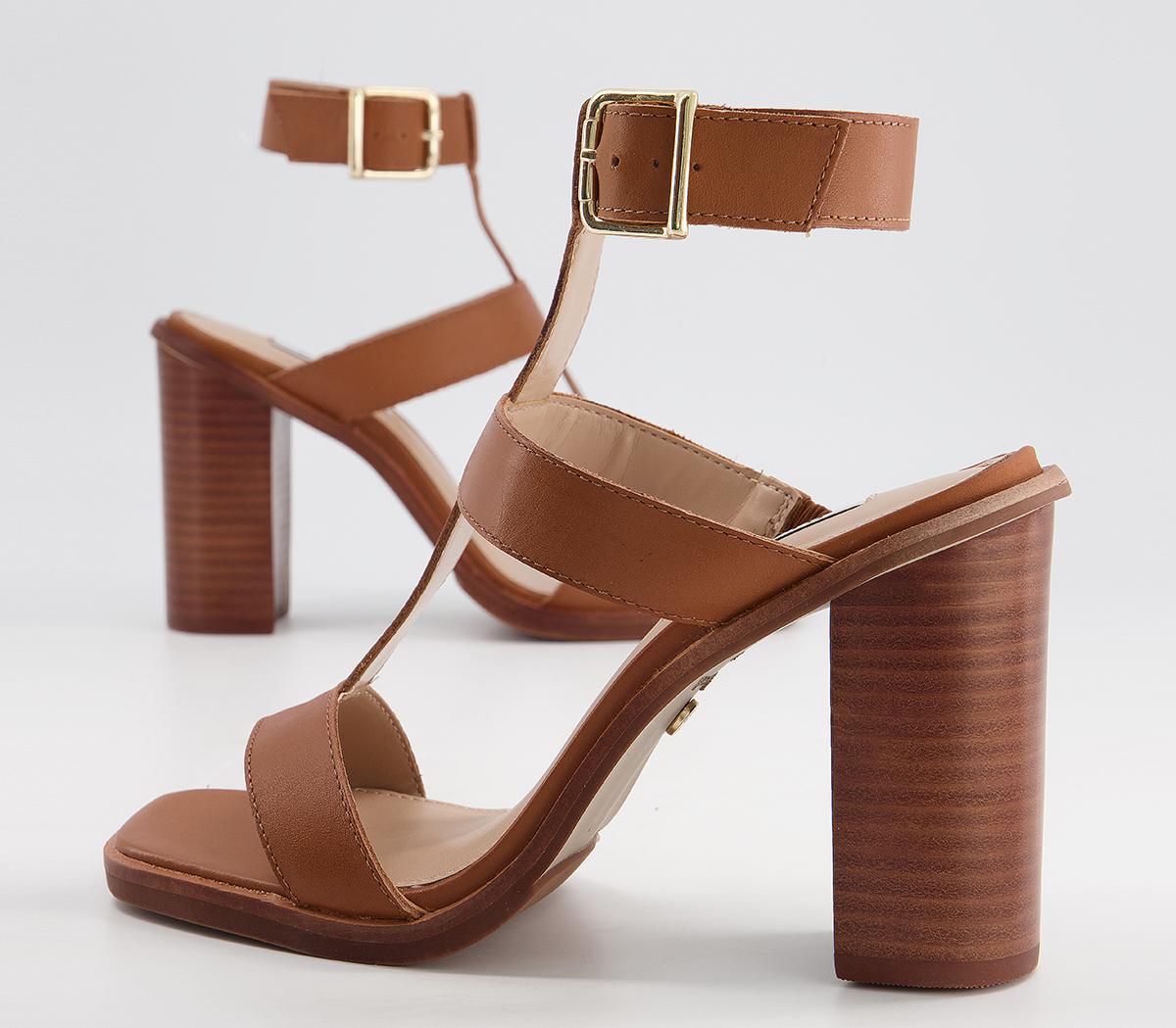 Office Here And Now Gladiator Block Heels Office Here And Now Gladiator Block Heels Tan Leather