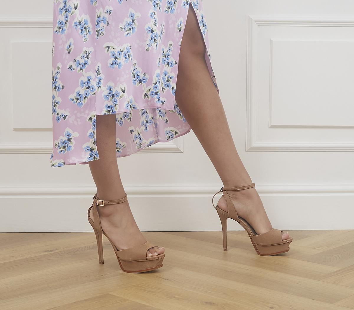 Platform high shop heels nude