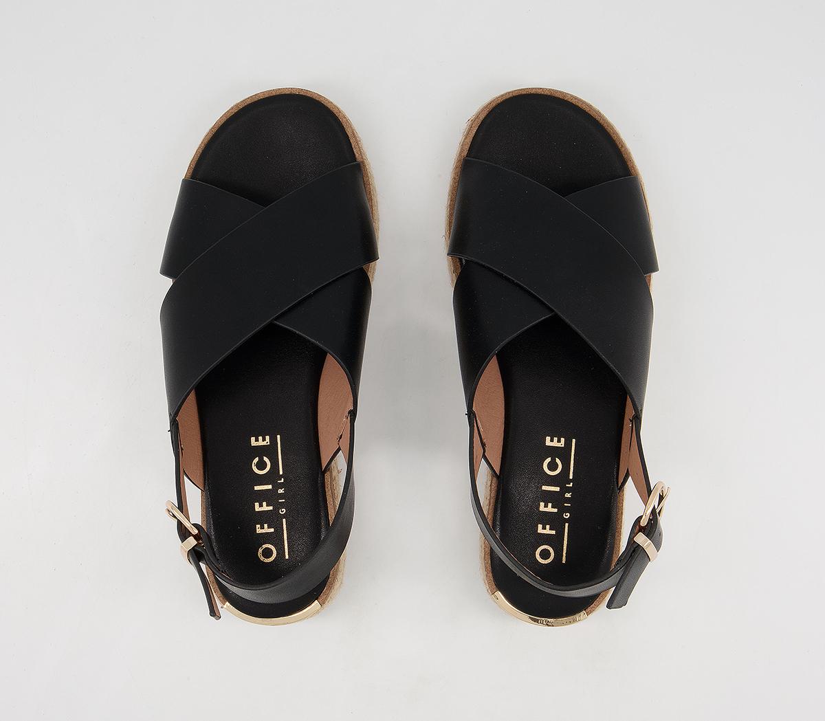 Office Myself Cross Vamp Espadrilles Office Myself Cross Vamp Espadrilles Black