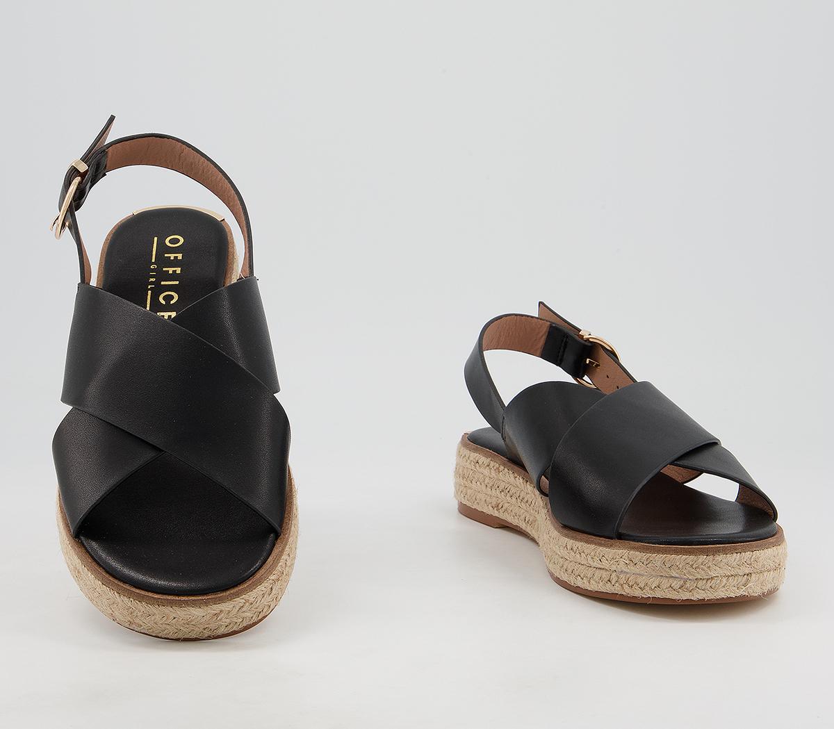 Office Myself Cross Vamp Espadrilles Office Myself Cross Vamp Espadrilles Black